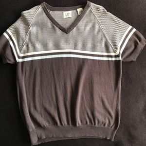 Vintage 90’s Men’s Gap V Neck Thin Short Sleeve Sweater Shirt Rare!